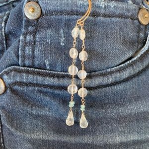Topaz  Dangling Wire Earrings